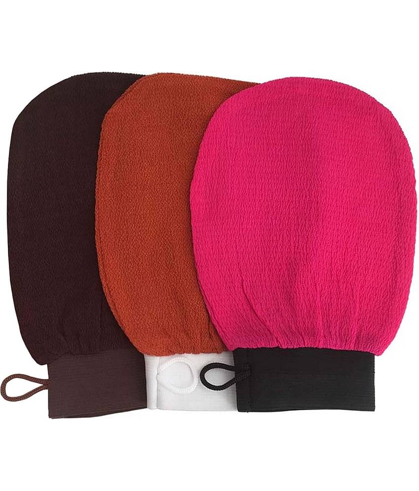 PINDIA Set of 3 Non Terry Bath Towel Assorted