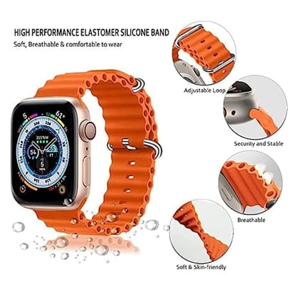 Laxasfit Ultra Max Luxury Smart Watch With Large Display , Bluetooth Calling , Sports Mode , Heart Rate Monitor Mode-Silver