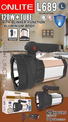 ONLITE 120W LED +TUBE BLINKER FUNCTION +ALLUMINIUM BODY