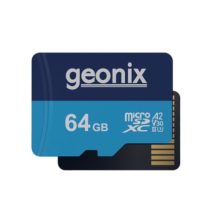 Geonix 64GB MicroSDXC, 130MB/s Read, 70MB/s Write, Memory Card
