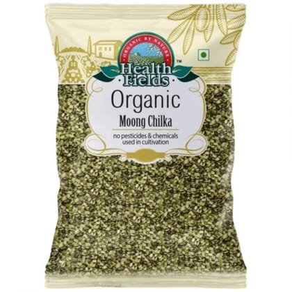 Health Fields Organic Moong Chilka Pulses 1Kg