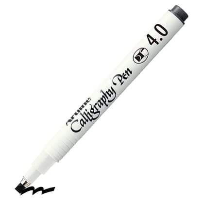 Artline Black Ink Calligraphy Pen of Writing Width 4.0 Pack of 12 | Popular Choice Among Artists & Calligraphers