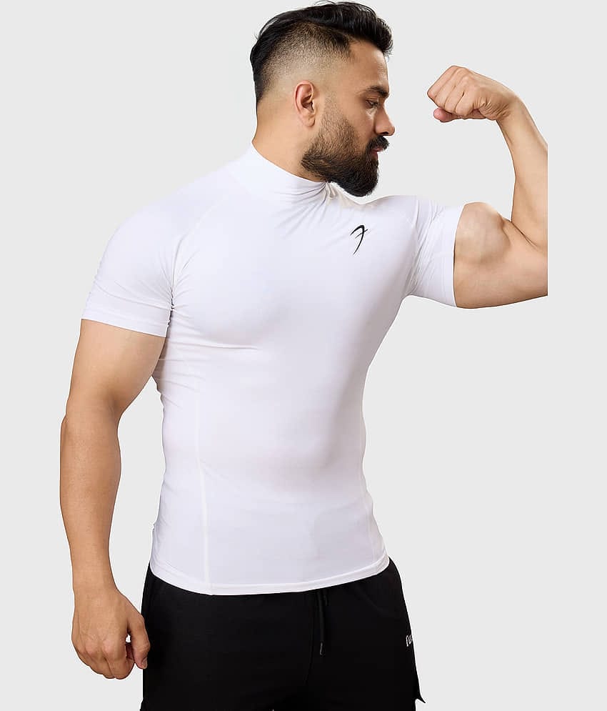 Fuaark Black Polyester Slim Fit Men's Compression T-Shirt ( Pack of 1 )