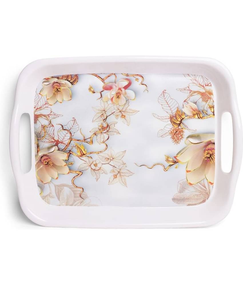 HomePro - Fancy Design Tray Multicolor Serving Tray ( Set of 1 )