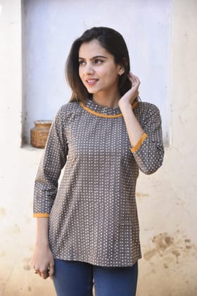 JAIPUR HANDBLOCK PRINT New collection of cotton hand printed short kurti 46