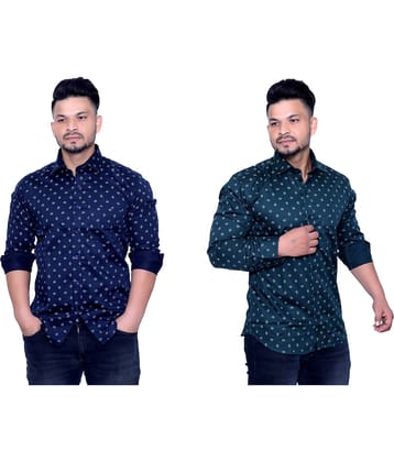 Aish N Ridh Cotton Regular Fit Printed Men's Casual Shirt - Multi ( Pack of 1 )
