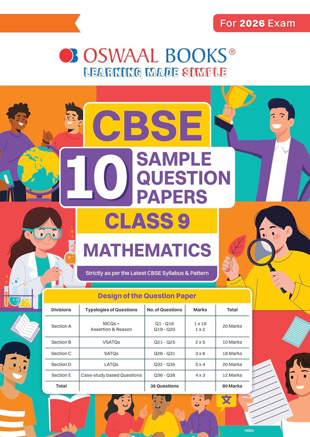 OSWAAL CBSE 10 SAMPLE PAPER MATHEMATICS CLASS 9 FOR 2026 EXAMINATIONS [Paperback] [Oct 30, 2024] Arihant