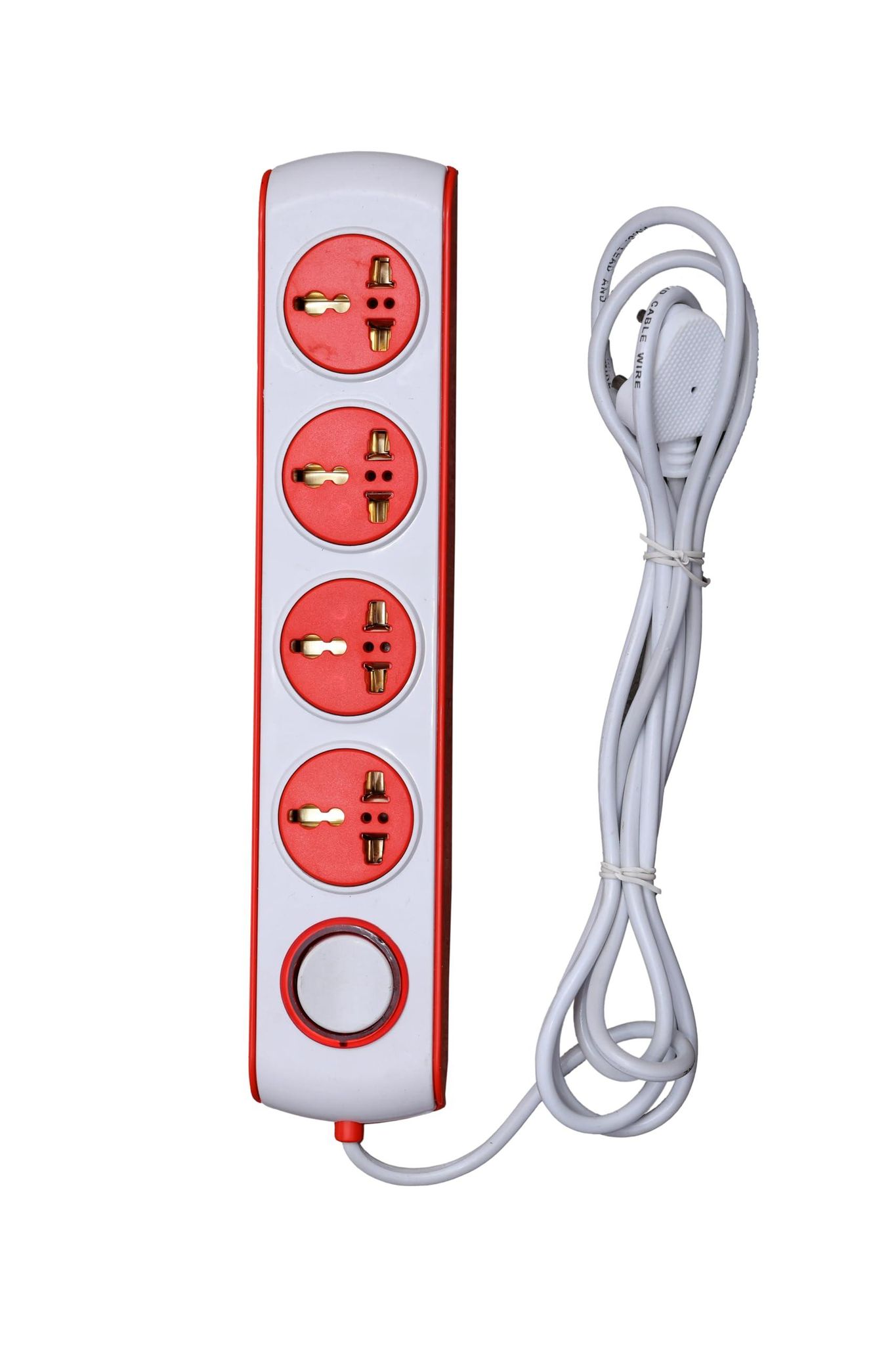 Ariihant - Power Strips (6 amps, 240 volts, (4 Switches+4 Sockets)