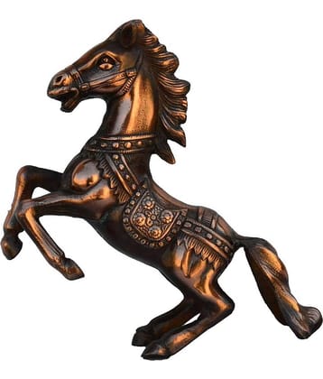 eCraftIndia Set of 2 Black & Red Metal Reindeer-Shaped Showpieces