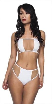 Kaamastra Sheer White Bikini