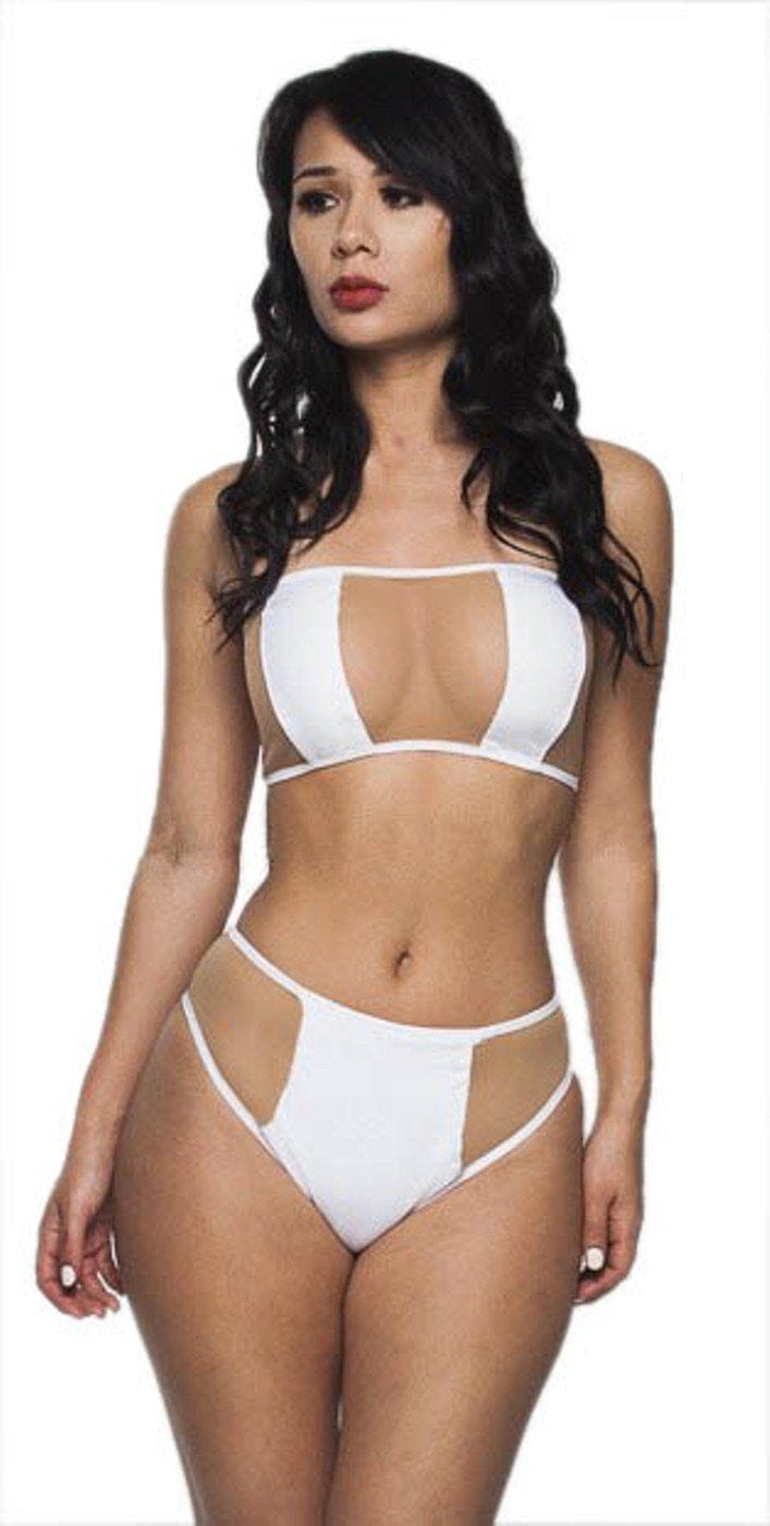 Kaamastra Sheer White Bikini
