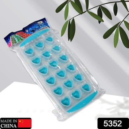 Easy Push Premium -UP ice Tray, With Flexible Silicon Bottom, Heart Shape 18 Cube Trays