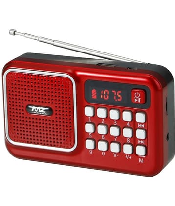 MZ M41VP 5 W Bluetooth Speaker Bluetooth V 5.0 with SD card Slot Playback Time 6 hrs Red