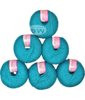 100% Acrylic Wool Azure (Pack of 8) Baby Soft Wool Ball Hand knitting wool / Art Craft soft fingering crochet hook yarn, needle knitting yarn thread dyed â€¦ - B CJ