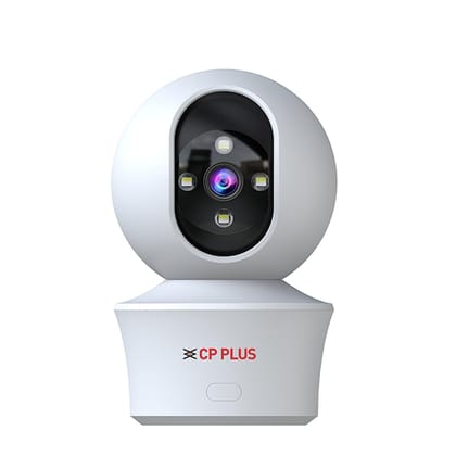 CP PLUS 3MP Smart Wi-Fi CCTV Camera for Home with 360° Pan & Tilt | View & Talk | Smart Detection Suite | Night Vision 30 Mtr | Cloud Recording | CTC Cyber Secure Tech | EZ-P34Q White