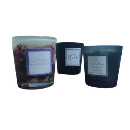 Homemade Cozy Sandalwood Candle (Pack of 3)