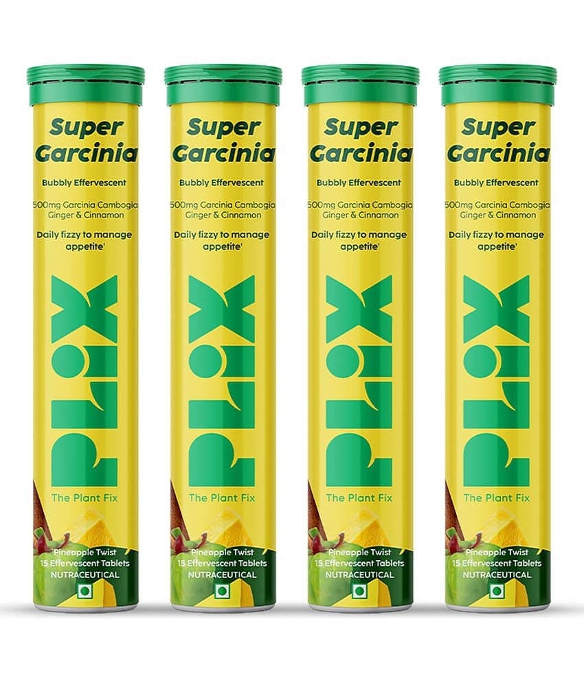 Plixgarcinia Cambogia Tablets For Weight Loss with ayurvedic herbsginger & Cinnamon 4 x 15 Tablets