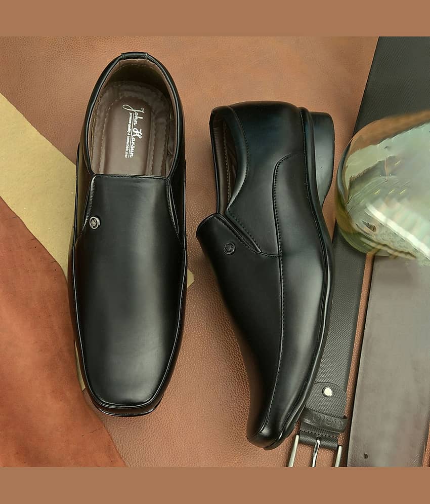 John Karsun - Black Men's Slip On Formal Shoes