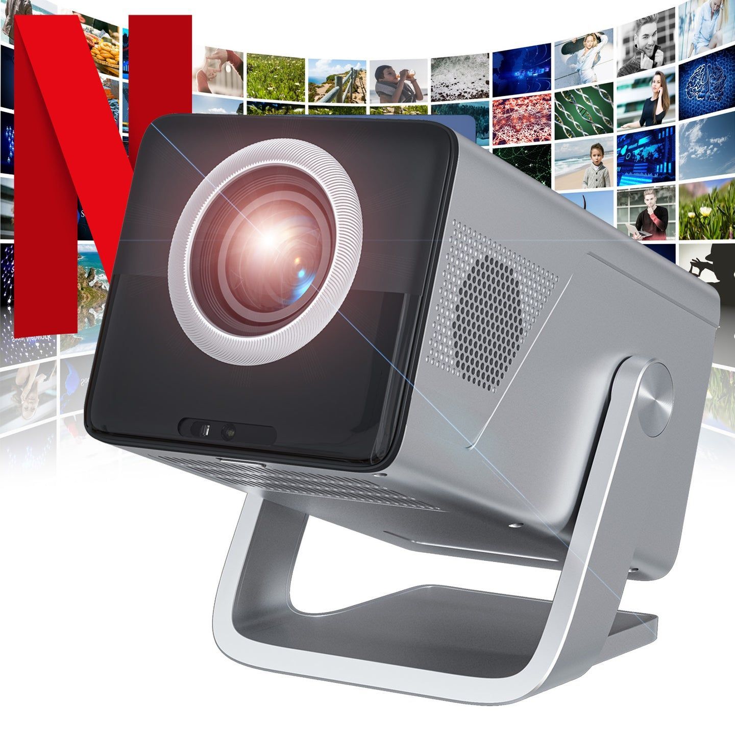 Portronics Beem 570 Netflix Certified, 1080P HD Native Resolution, Adjustable Angles, 5W Speaker