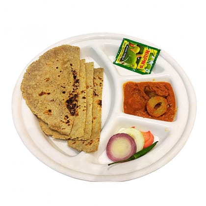 Pearl millet (bajra) roti (2) + soya chaap