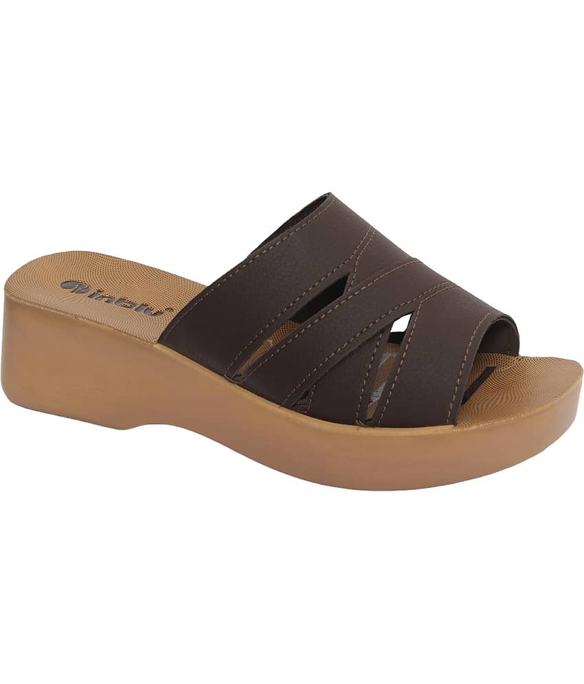 Inblu - Brown Women's Slip On Heels