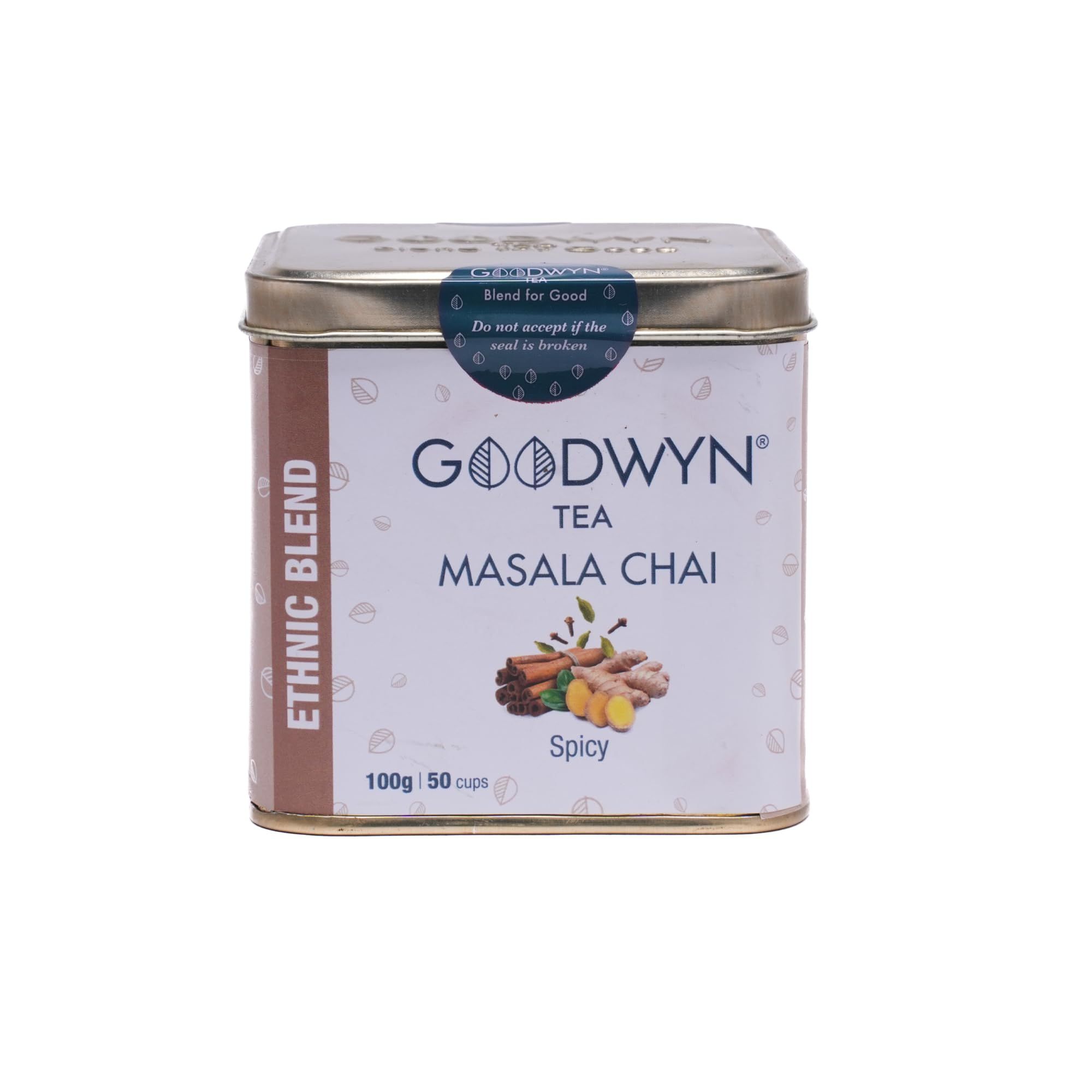 Goodwyn Masala Black Tea / Doodh Chai (100 gm) | Kadak | Made with Real Spices | From Own Tea Estates | 100% Natural Loose Leaf Tea | Low Caffeine Non Bitter | Rich in Antioxidants
