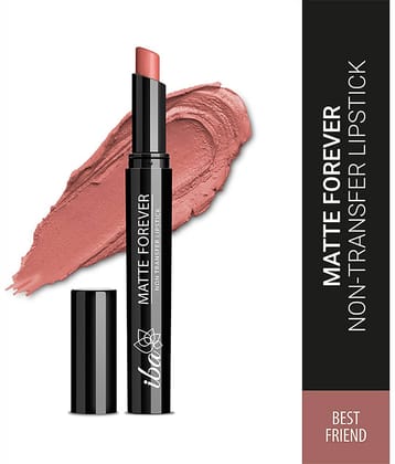 Iba Matte Forever Non-Transfer Lipstick for Women 04 Best Friend, 2g , Smudge-proof & Lightweight, (Pack of 1)