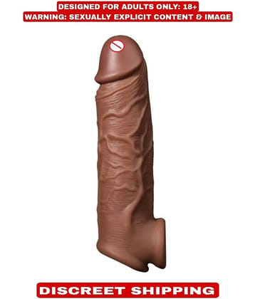 6.5 Inch Jumbo Head Condoom Double Hole Panis Sleeve For Men By Kamahouse