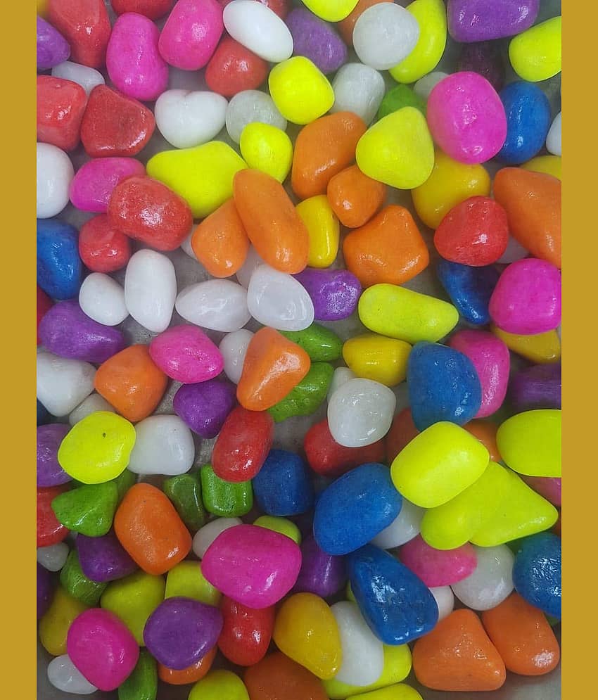 Afast Multicolor Pabbles/Stone For Garden, Plants, Aquarium & Home Decor Wt. 950g