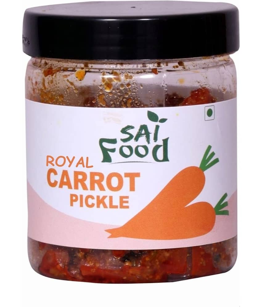 SAi Food ROYAL Carrot Pickle Handcrafted with Zero Preservatives, No Artificial Colors & Flavors Pickle 250 g