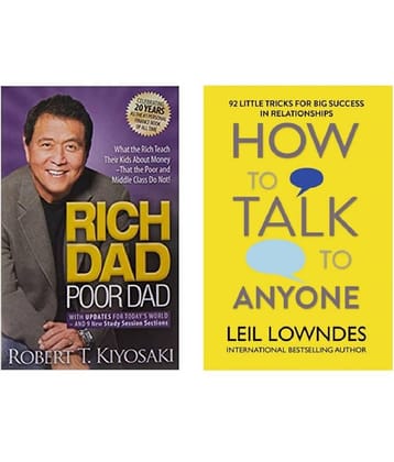 ( Combo Of 2 Pack ) Rich Dad Poor Dad & How to Talk to Anyone & - Paperback , English , Book - By Robert T Kiyosaki , Leil Lowndes