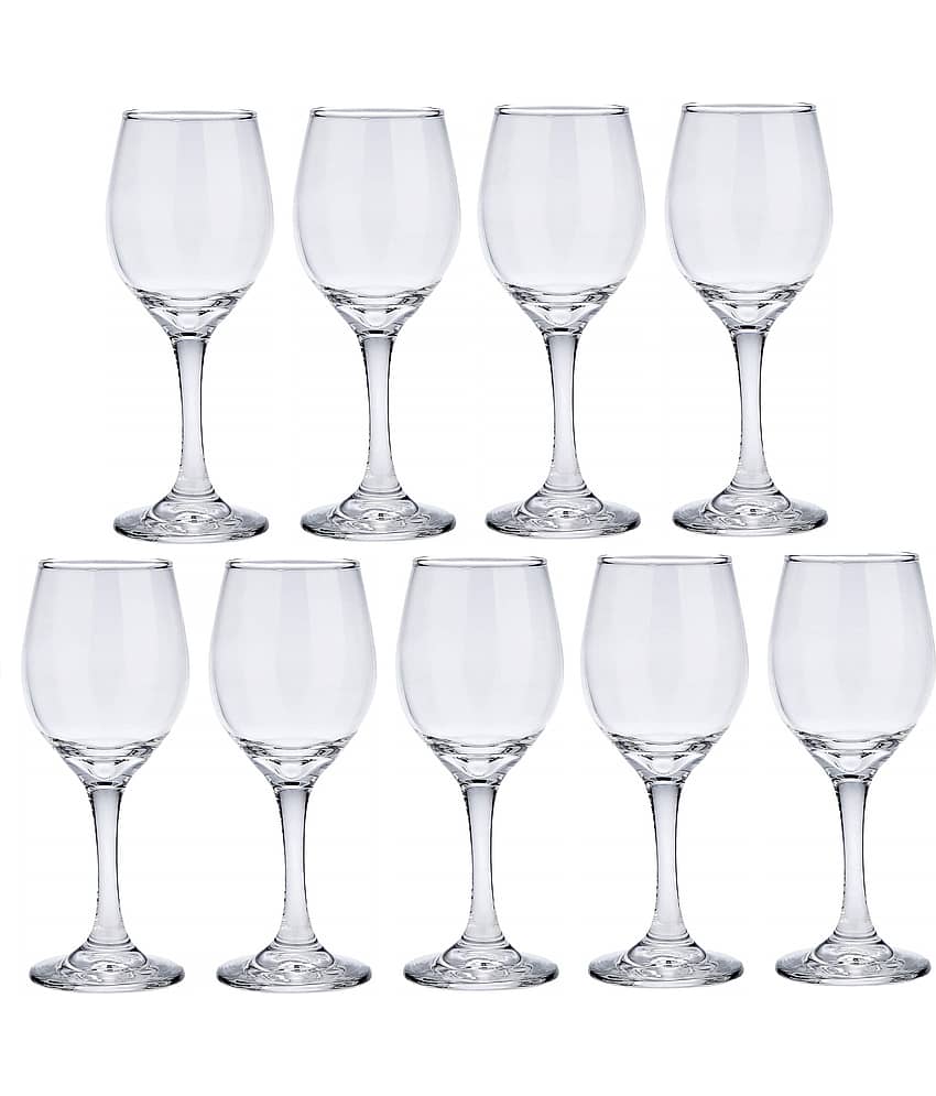 Somil Wine  Glasses Set,  250 ML - (Pack Of 9)