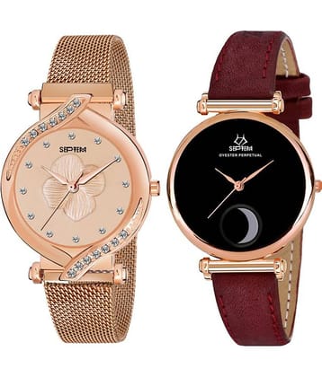 Septem Rose Gold Stainless Steel Analog Womens Watch