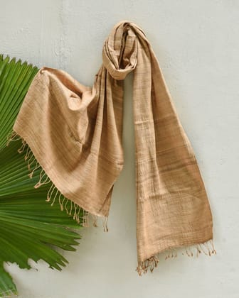 Beige Natural Dyed Eri-stole