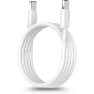 Type C to Type C 8A 65W Cable, 1M, Compatible with iPhone 16/15 Series, PixelOther Android and iOS C to C Device (White)