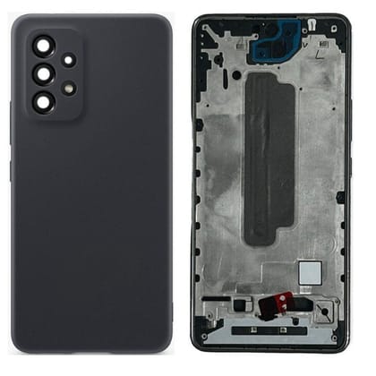 Complete Housing Body for Samsung A53 Black Back Panel and LCD Frame