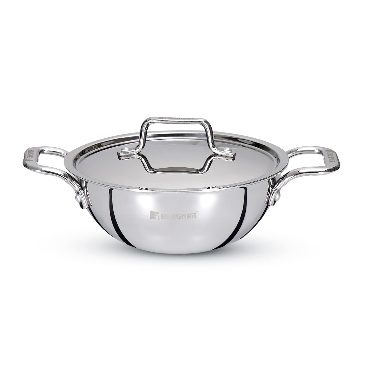 Bergner TriPro Tri-Ply Stainless Steel Kadai-2.6L
