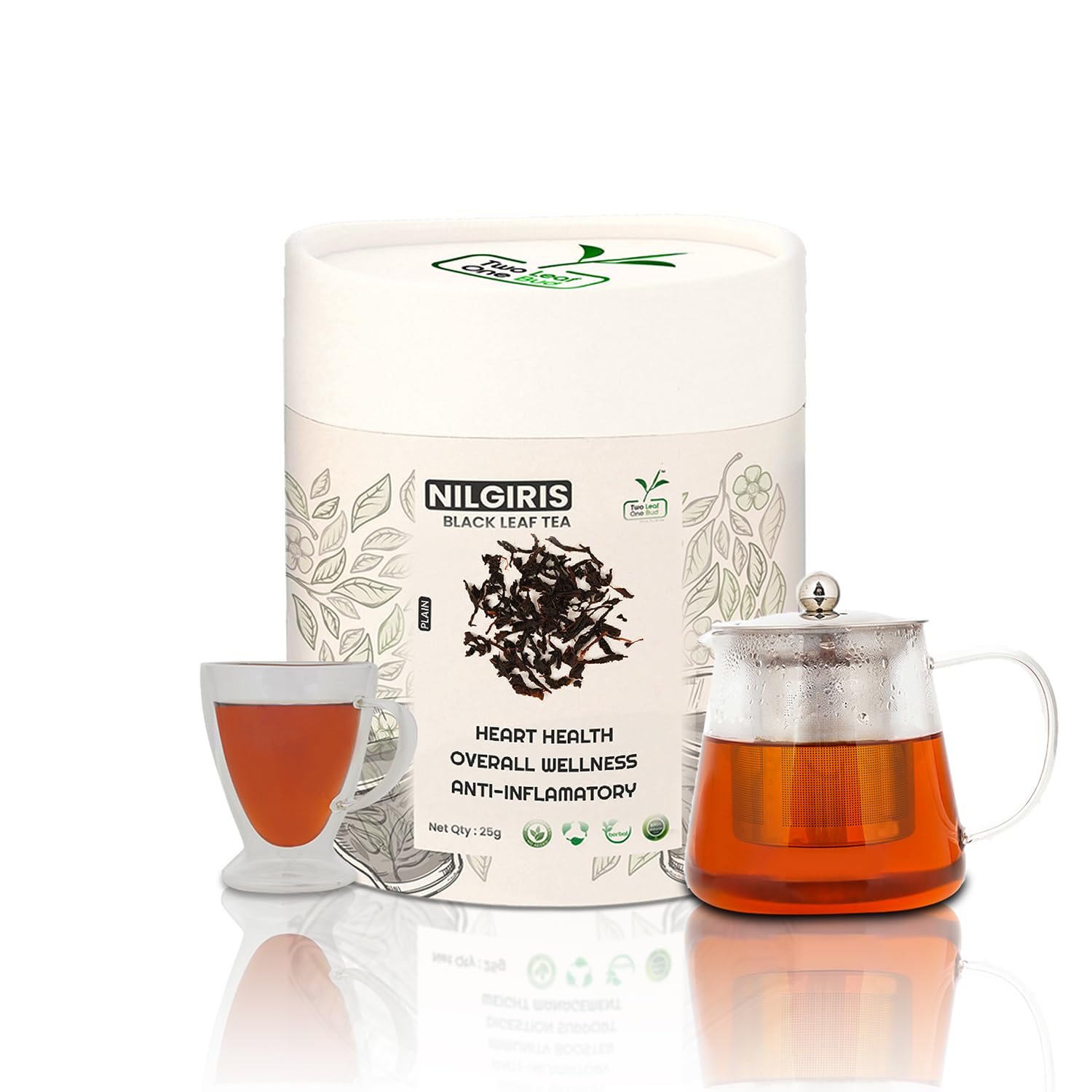 Two Leaf One Bud Nilgris Black Leaf Tea - Plain 25 Gms