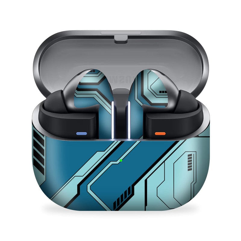 Techy Cyber Blue Samsung Galaxy Buds 3 Pro Skin Techy Cyber Blue Samsung Galaxy Buds 3 Pro Skin - Default Title