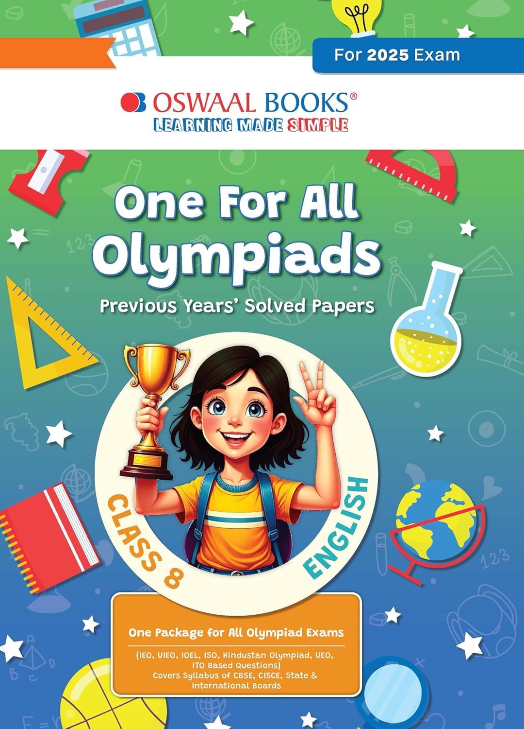 Oswaal Books One For All Olympiads Previous Years' Solved Papers, Class 8 English, For 2025 Exam [Paperback] Oswaal Books And Learning Private Limited