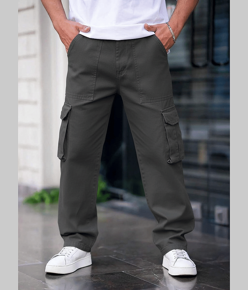 Shelony Grey Cotton Men's Joggers ( Pack of 1 )