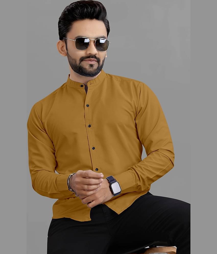 VTEXX Cotton Blend Regular Fit Solids Full Sleeves Men's Casual Shirt - Navy ( Pack of 1 )