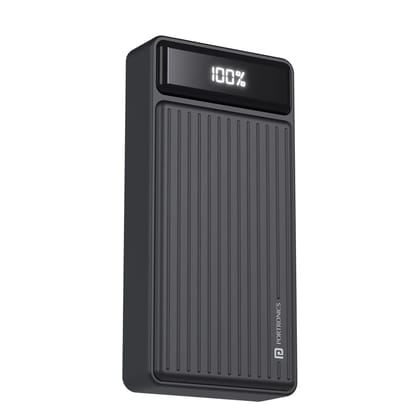 Portronics Luxcell B 20K,22.5 Watt High-Speed Charging, LED Battery Indicator, Type C port, Made in India (Black)