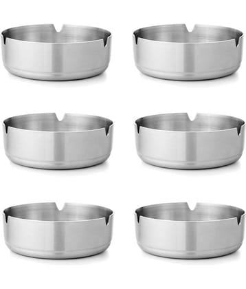 Dynore Stainless Steel Ash Tray Medium- Set of 6