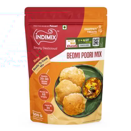 Indimix Ready to Cook Bedmi Poori Mix - 500gm