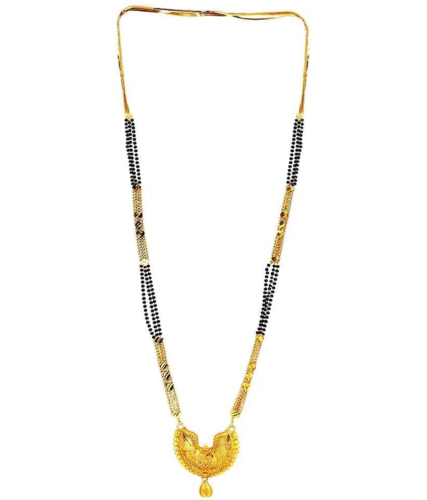 h m product Gold Plated Letest & Designer Mangalsutra For Women-100237