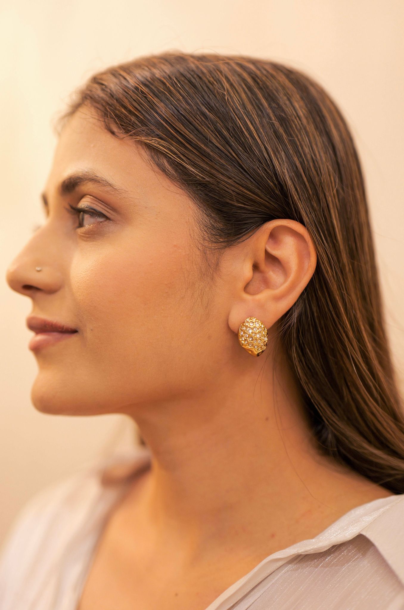 Empower Edge Luxe Studs-STAINLESS STEEL / GOLDEN