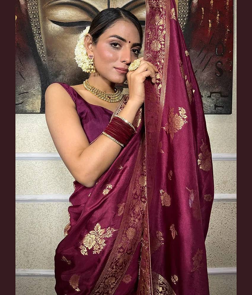 fab woven Art Silk Woven Kanjeevaram Sarees With Unstitched Blouse Piece ( Teal )