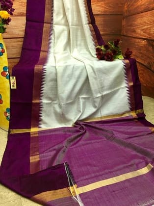 AWESOME LINEN COTTON PRINTED SAREE - 1917