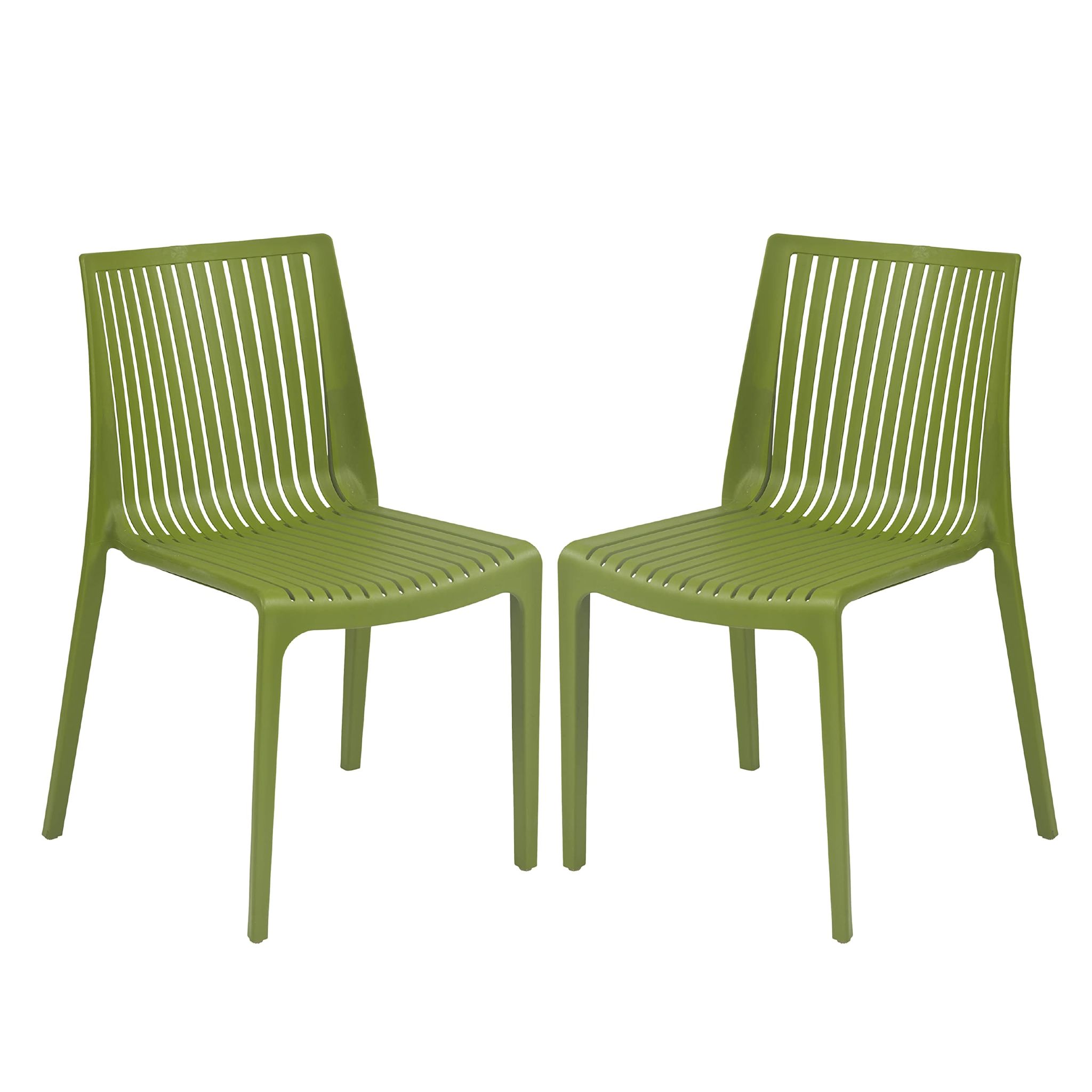 Supreme Furniture Oasis Plastic Without-Arm Chair Suitable for Home, Office, Garden, Living Room, Cafeteria, Restaurant, Hotel, Resort, Indoor & Outdoor
